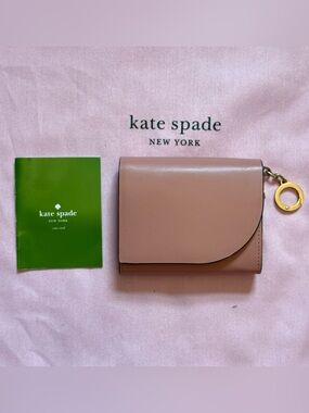 kate spade NY Saturday Bifold Wallet Dusty Rose -Snap Closure-Coin Zip-ID Pocket